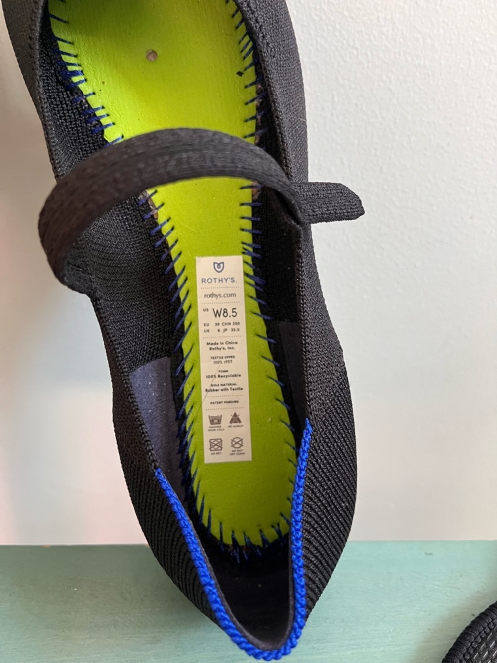 Rothy’s EUC women’s 8.5 The Square Black Mary Jane Flats - Picture 10 of 13